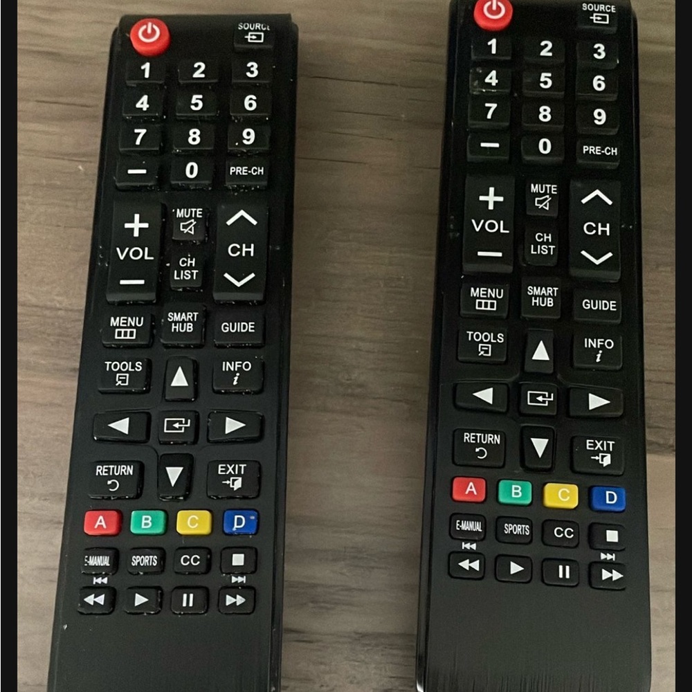 Only one Samsung Black universal Remote Controls with Colorful Buttons